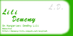 lili demeny business card
